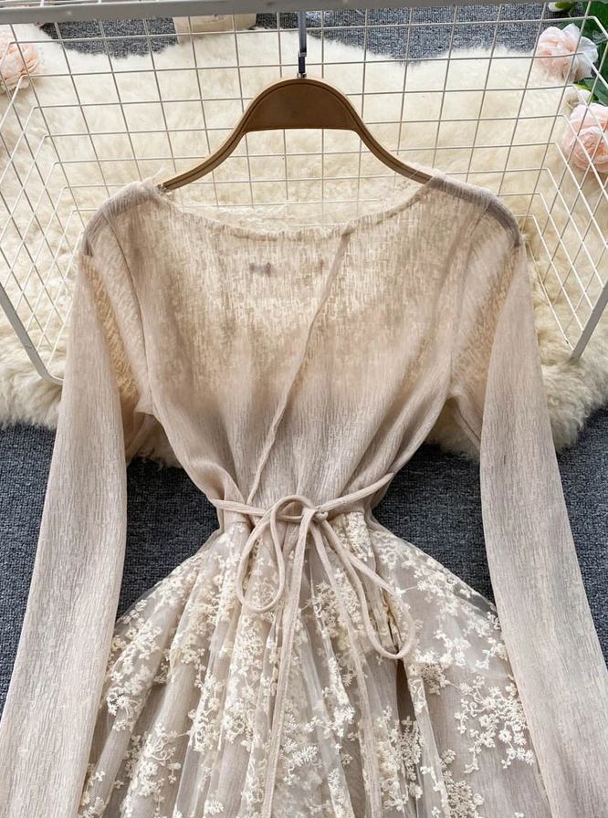 BOHO, Lace Up, Waist Closing, Summer Dress  La Cara USA